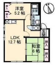 カーサ焼山中央 A棟の間取り画像