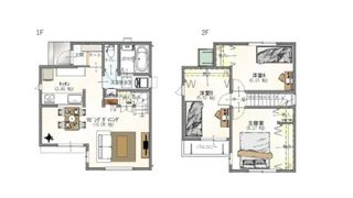 温品6丁目戸建A棟の間取り画像