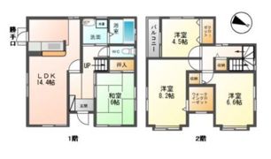 北浦様戸建 A棟の間取り画像
