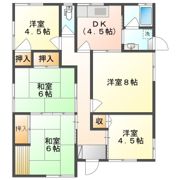 玉野市御崎戸建の間取り画像