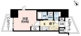 エステムコート名古屋千種グレイス 401号室の間取り画像