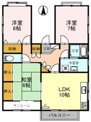 サンテラス松井二の宮の間取り画像