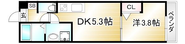 サイプレス御所西の間取り画像