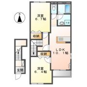 クレストールHAGI・Ⅰの間取り画像