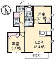 セントラル ヴィラッジュ C棟の間取り画像