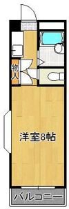 折尾自由ヶ丘センチュリー21 411の間取り画像
