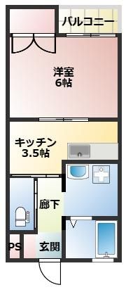 フローラ川内の間取り画像