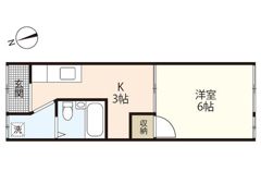 岡野アパートの間取り画像