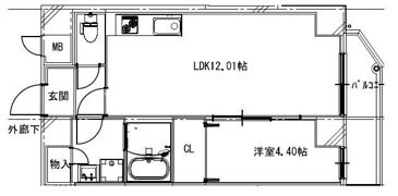 EIJU Tsukamoto(野里)の間取り画像