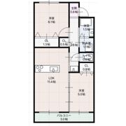 クイール四軒家の間取り画像