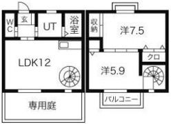 Hills Garden植田B棟の間取り画像