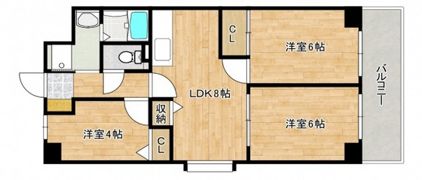 三篠北パークマンションの間取り画像