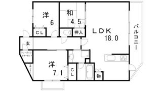 ソルレヴェンテ神戸中山手通の間取り画像