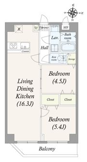 アルファコート町屋の間取り画像