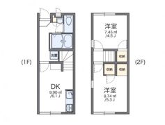 レオパレスタウンビュー飛田Ⅱの間取り画像