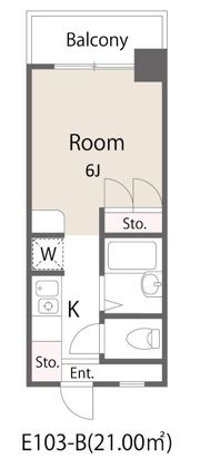 フジマンション末広(E-103)の間取り画像