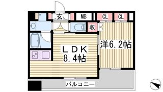 アスヴェル神戸駅前の間取り画像