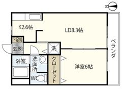 大宮コーポラスの間取り画像