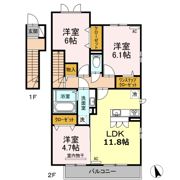 グレイス ソシアM A棟の間取り画像