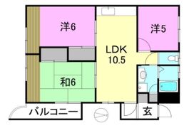 越智ハイツの間取り画像