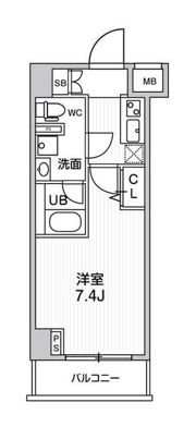 ジェノヴィア阪東橋スカイガーデンの間取り画像