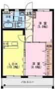 クラウン ウエストの間取り画像