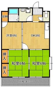 グッタープラッツ緑ヶ丘2番館の間取り画像