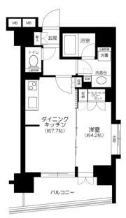 グランアビテ四谷三丁目ステーションフロントの間取り画像