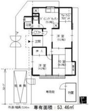 西里町一丁目貸家Cの間取り画像