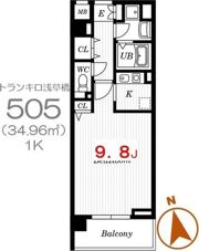 トランキロ浅草橋の間取り画像
