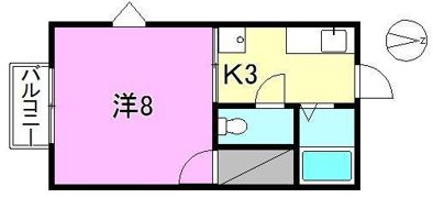 野瀬ハイツ2の間取り画像