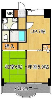 ダイナコート折尾IIの間取り画像