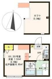 ハーモニーテラス梅島Ⅵの間取り画像