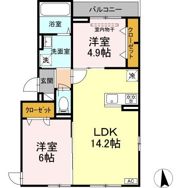 ベルメゾンⅦの間取り画像