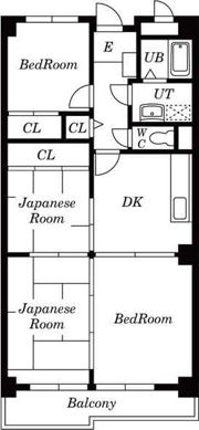 里水マンションB棟の間取り画像