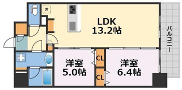 アーバネックス南新町の間取り画像