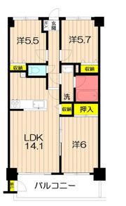 エーデルハイム武蔵野の間取り画像