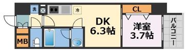 Alivis九条の間取り画像