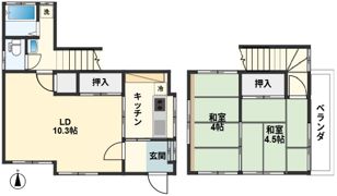 本太1丁目貸家の間取り画像