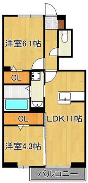 ラシュレ雅の間取り画像