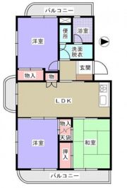 ハイツ戸坂の間取り画像