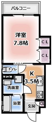 コンフォート菊水通の間取り画像