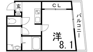 モダンアパートメント神戸湊川の間取り画像