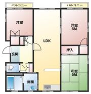 ハイライズK B棟の間取り画像