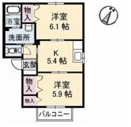 シャーメゾン美の浜の間取り画像
