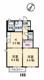 グレースメゾン湊 F棟の間取り画像
