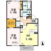 セジュール中無田 A棟の間取り画像