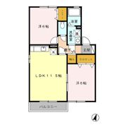 グランモア出水 B棟の間取り画像