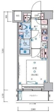 リヴシティ横濱石川町の間取り画像