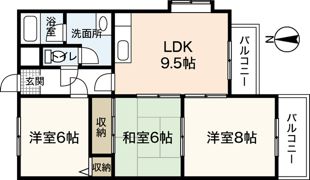 Kハイム城南の間取り画像